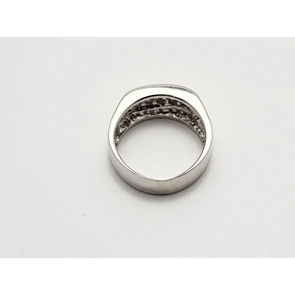 Unique 14K Karat Solid White Gold Designer Diamond Men's Ring Size 11.5 - 2.60ct